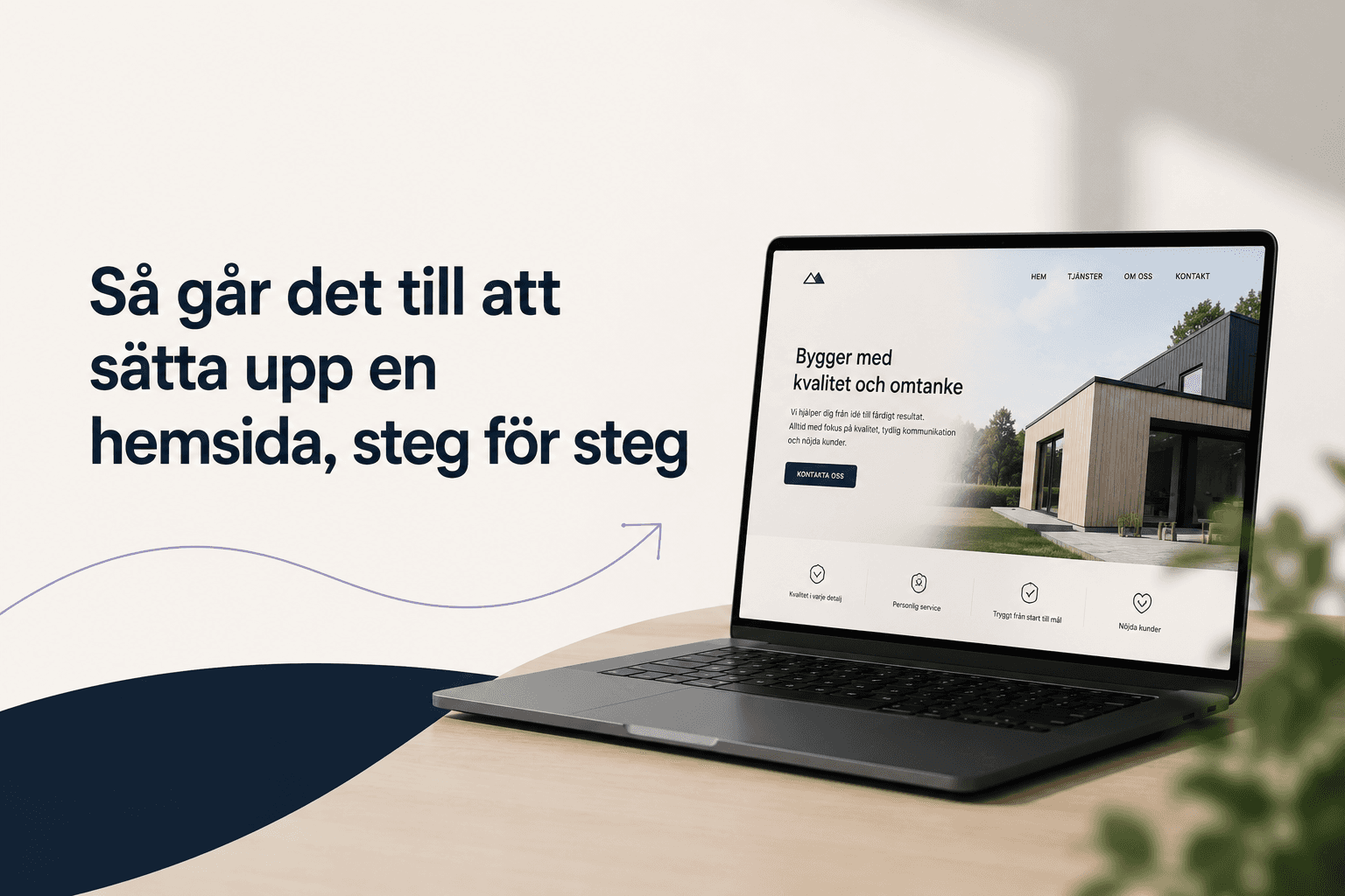Sätta upp hemsida steg för steg omslag